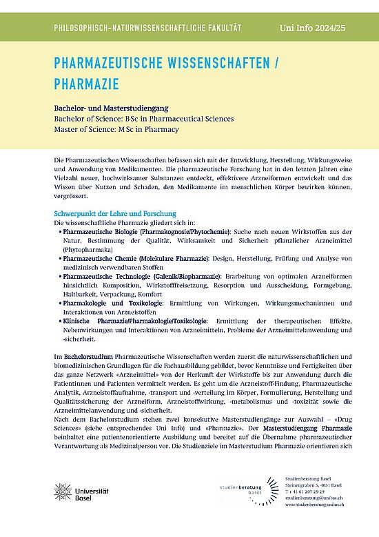 UniInfo PharmWiss./Pharmazie