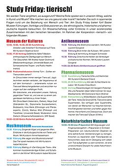 tierisch! Study Friday Programm