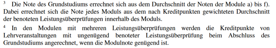 Kompensationsregelung BSc Pharmazeutische Wissenschaften